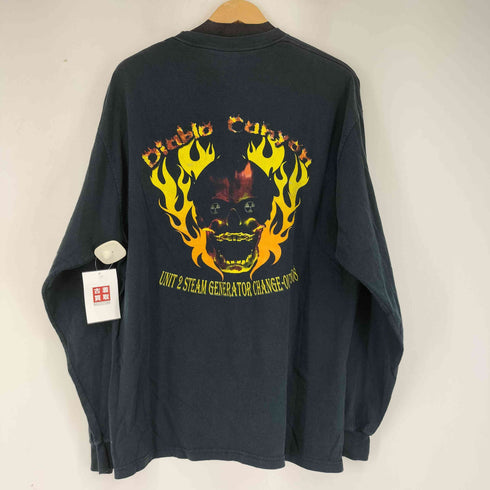 ポートアンドカンパニー PORT and COMPANY バックプリント アームファイヤーパターン L/S Tシャツ メンズ